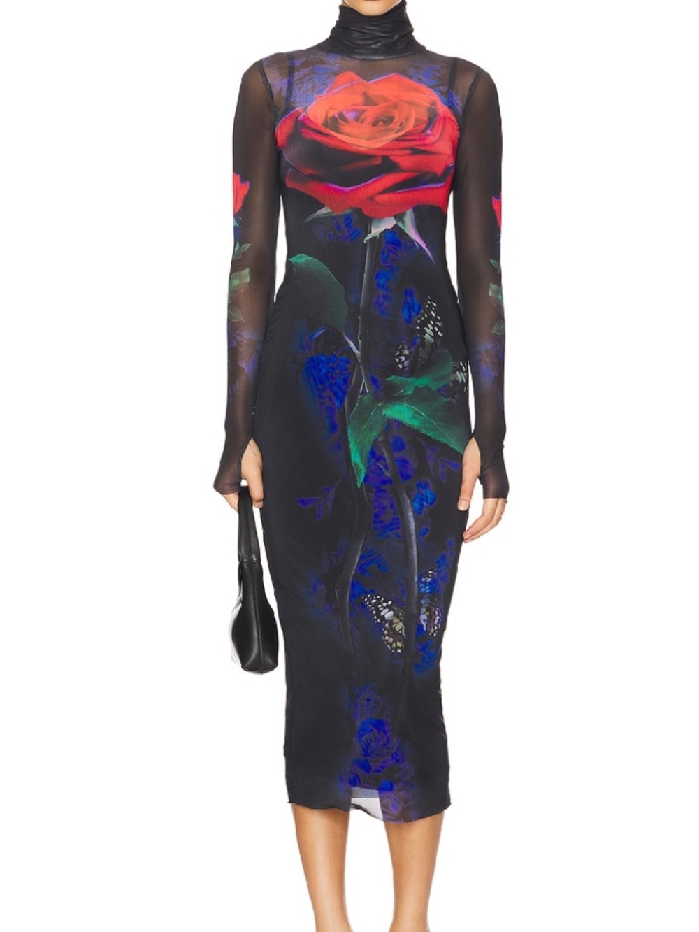 AFRM Rose Body Con Sheath Dress with Slip - Medium